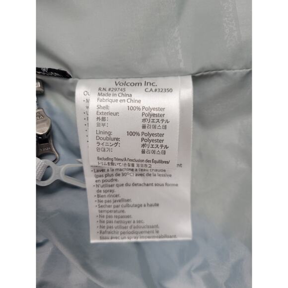 Volcom‎ Womens Medium Thermonite Creston Snowboard Ski Jacket Blue Vented Hooded - Picture 9 of 16